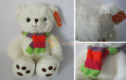 公仔/白色围巾熊(45cm)