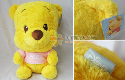 公仔/迪士尼BB维尼熊毛绒公仔40CM(粉红衣)